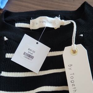 By Together Classic Black and White Sweater